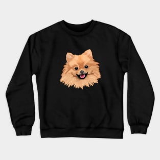 Pomeranian - Black Background Crewneck Sweatshirt